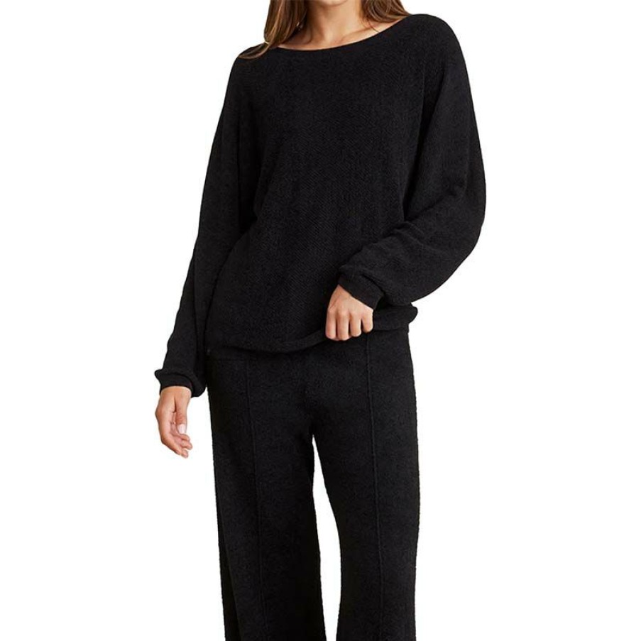 Apparel * | Barefoot Dreams | Cozychic Ultra Lite Diagonal Rib Dolman Pullover