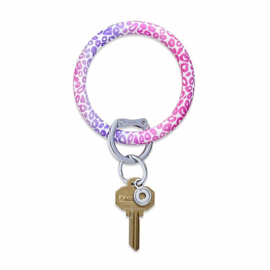 Keyrings * | O-Venture | Big O Key Ring Pink Cheetah