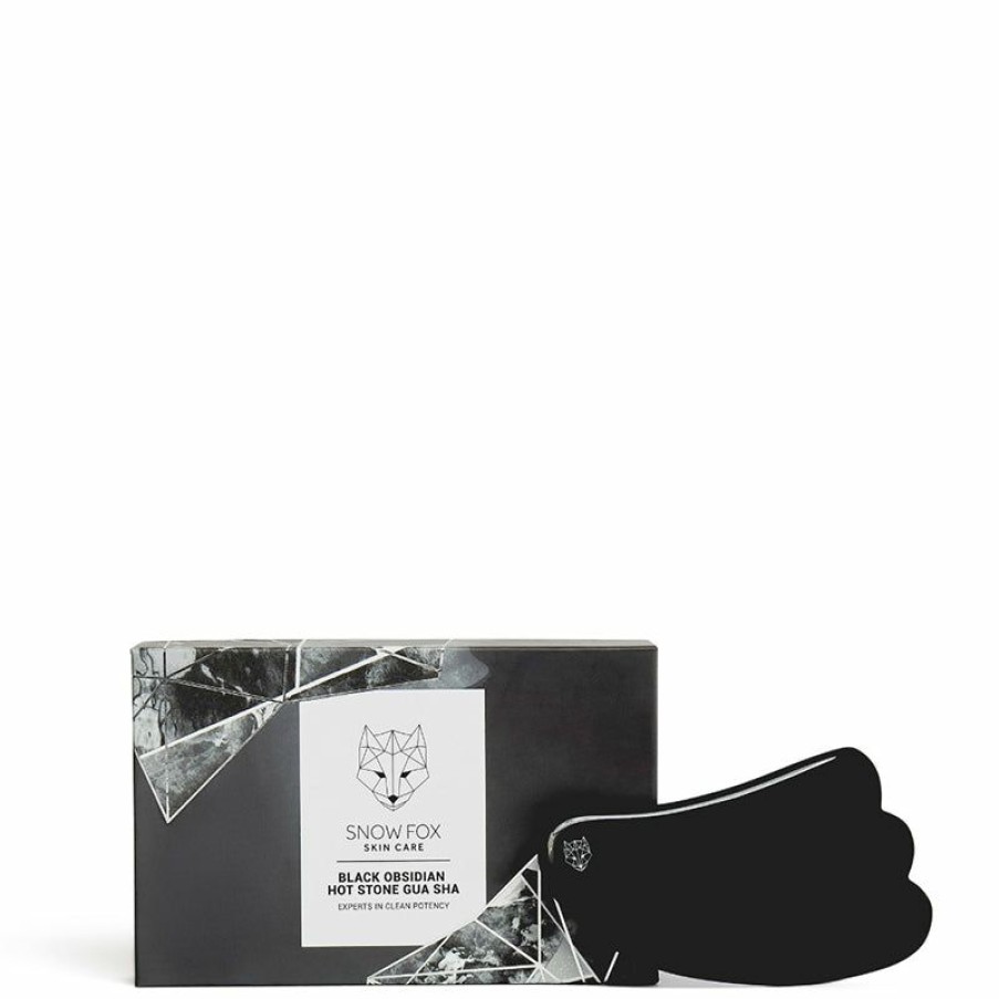 Skincare * | Snow Fox Skincare | Black Obsidian Hot Stone Gua Sha