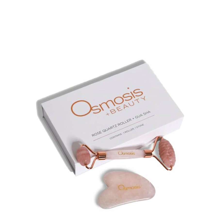 Skincare * | Osmosis | Rose Quartz Facial Roller & Gua Sha Set