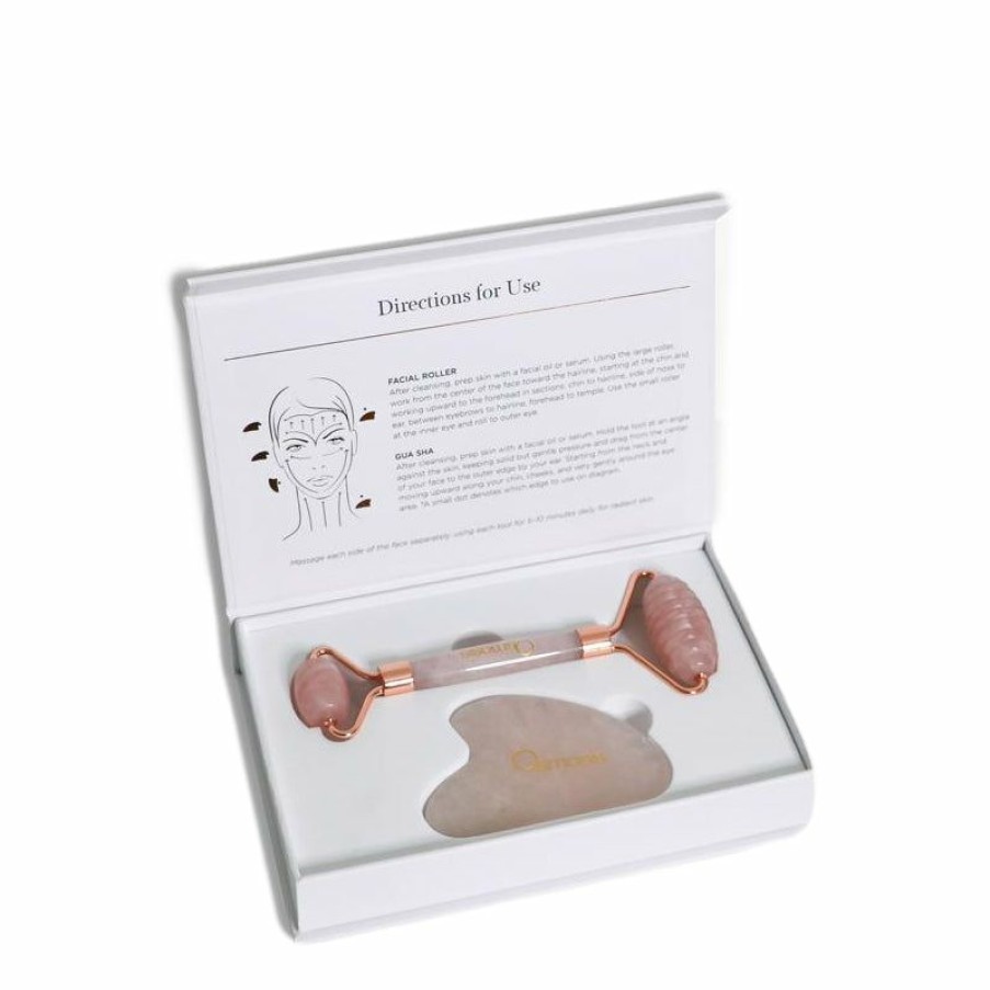 Skincare * | Osmosis | Rose Quartz Facial Roller & Gua Sha Set