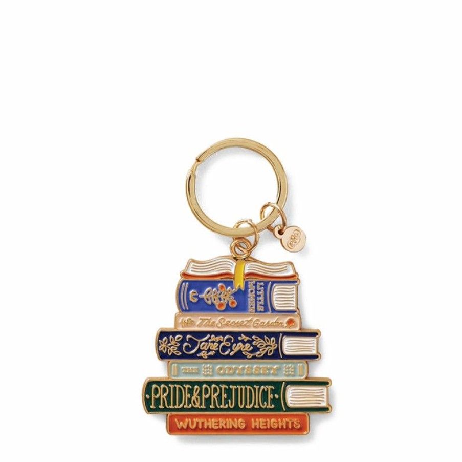 Keyrings * | Rifle Paper Co. | Book Club Enamel Keychain