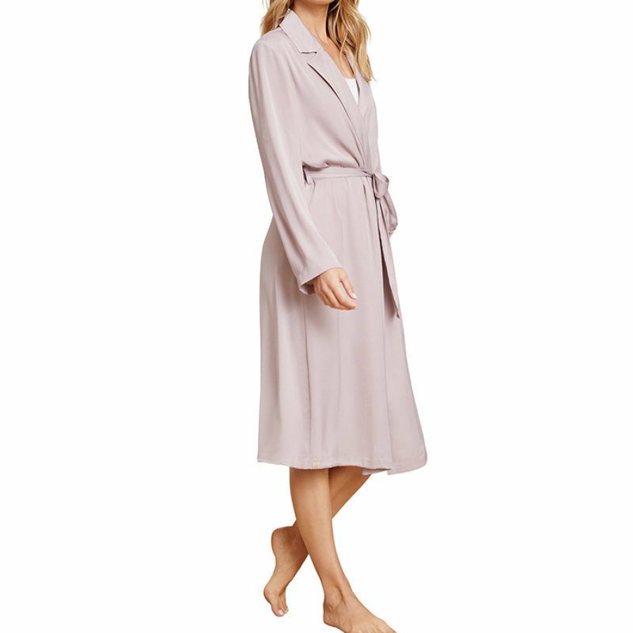 Apparel * | Barefoot Dreams | Washed Satin Notch Collar Robe